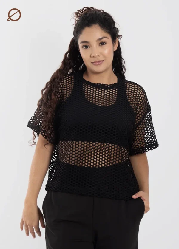 Camiseta Tulum Negra Malla