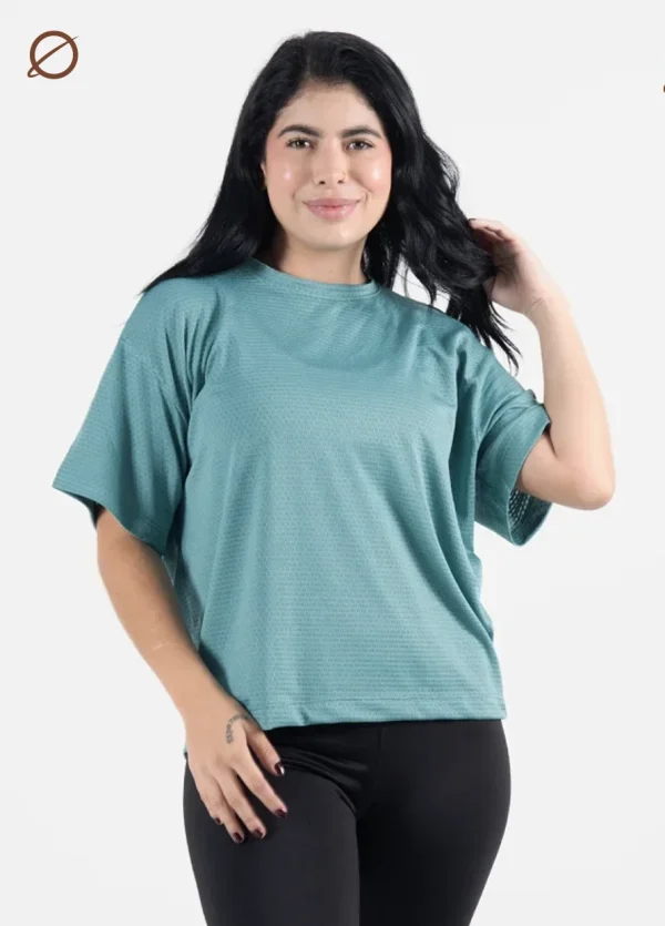 Tulum Camiseta Panal Verde Marina