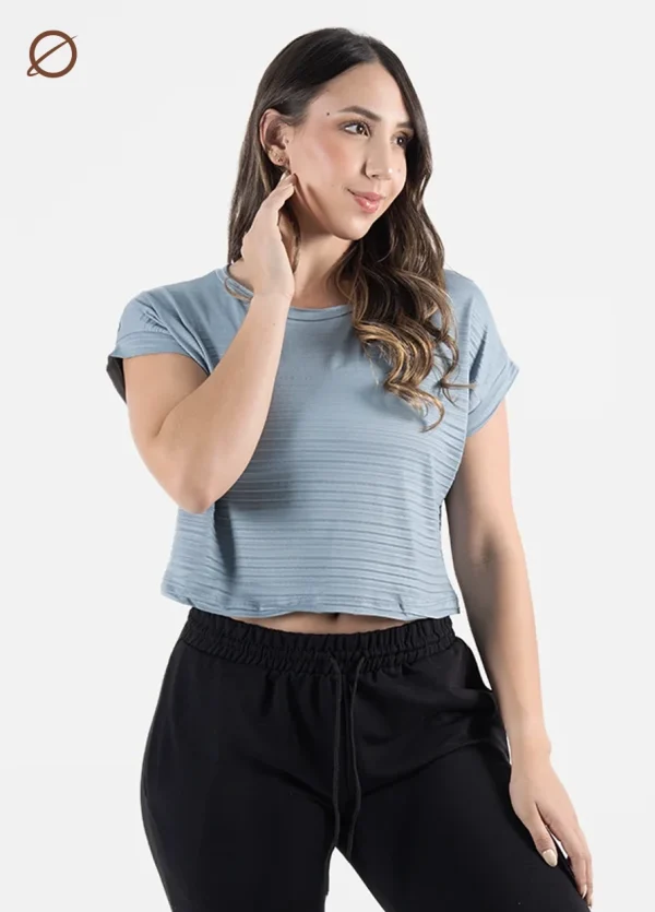 Summer Blusa Manga Incluida Azul