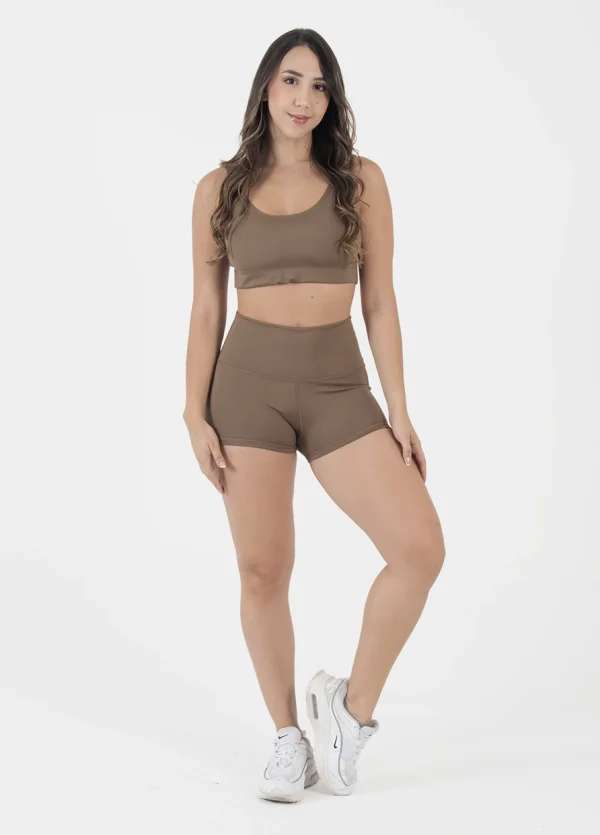 Marron mini short set