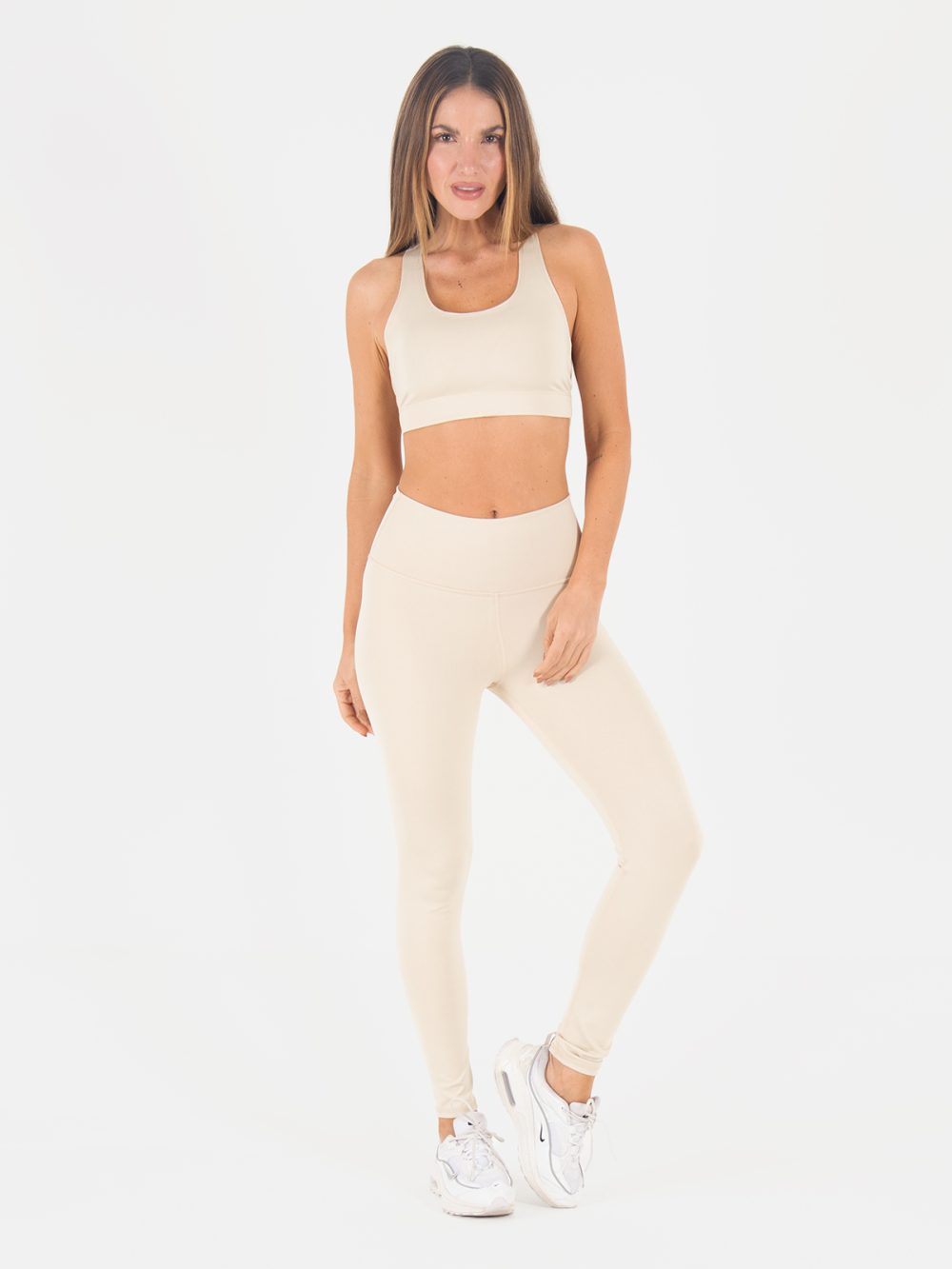 Beige claro leggins set slim